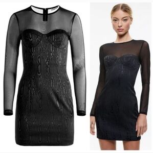 Alice + Olivia Black Long Sleeve Dress